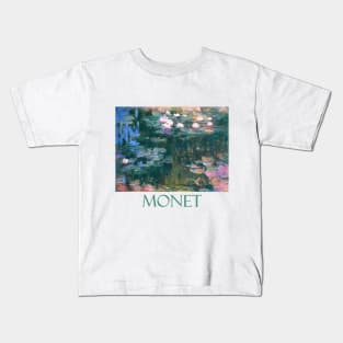 Waterlilies (Multicolored) by Claude Monet Kids T-Shirt